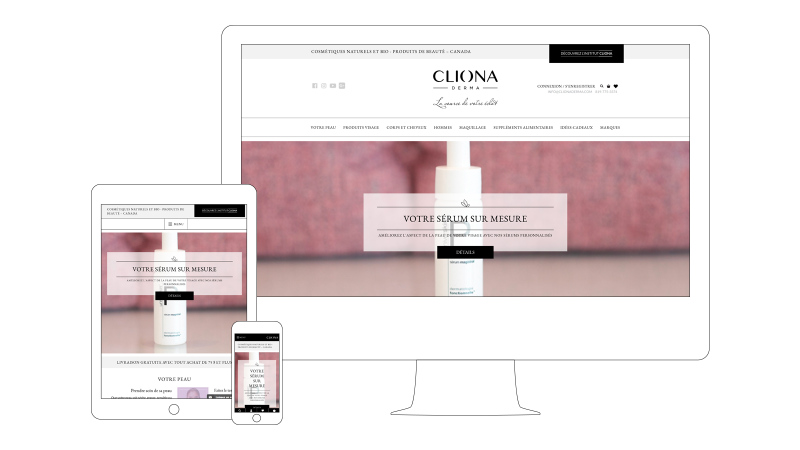 Cliona Derma – Site Web